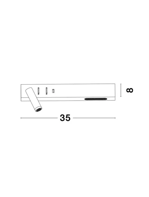 Nástenné svietidlo NOVA LUCE LED 5W 350lm , 1x3W 210lm 3000K 230V IP20